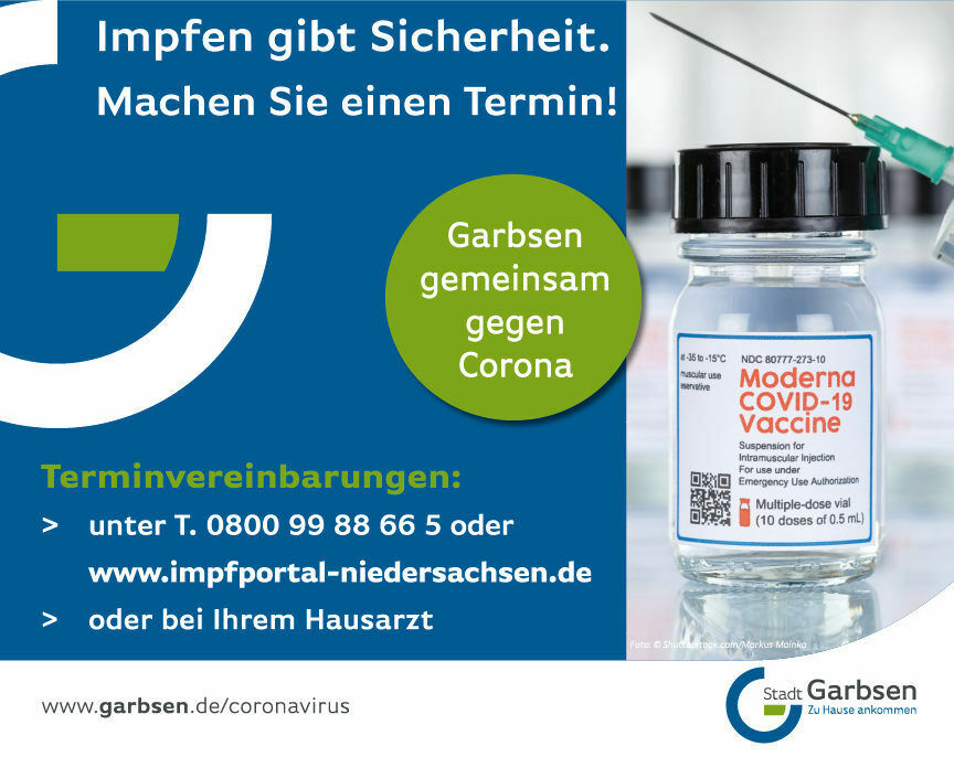 Coronaimpfung in Garbsen - Termin vereinbaren.