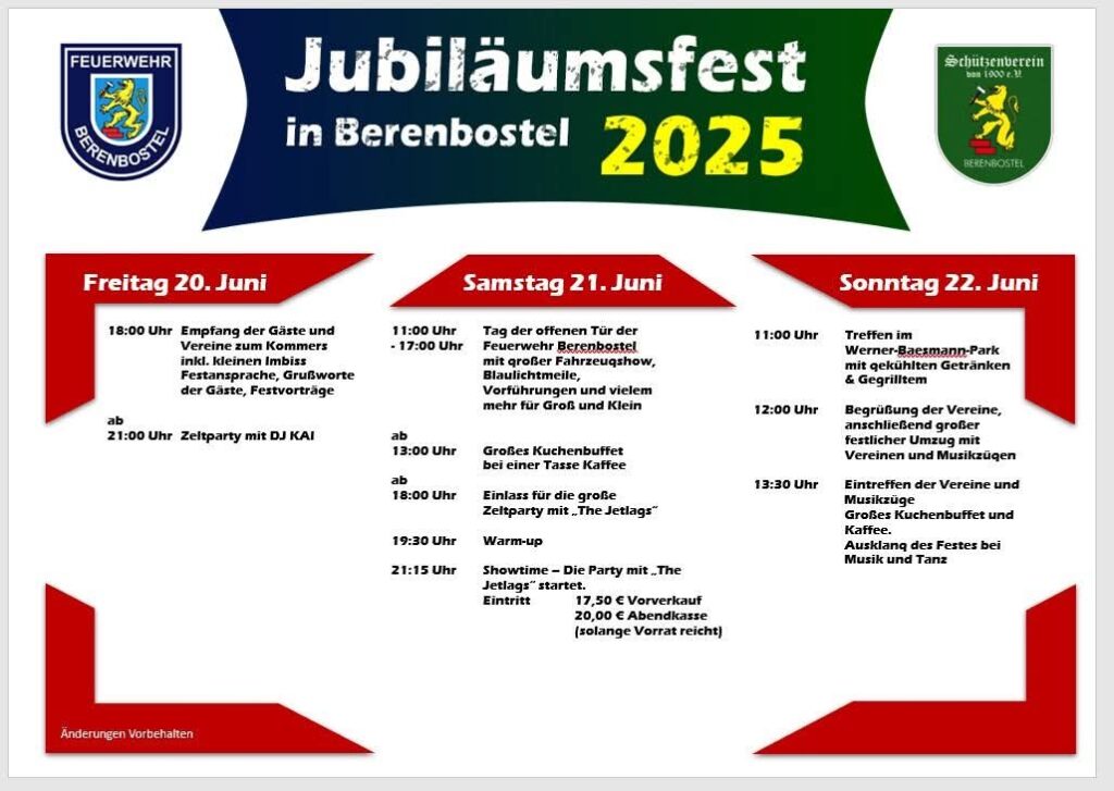 Der Countdown läuft zur größten Party, die Berenbostel in den Jahren gesehen hat