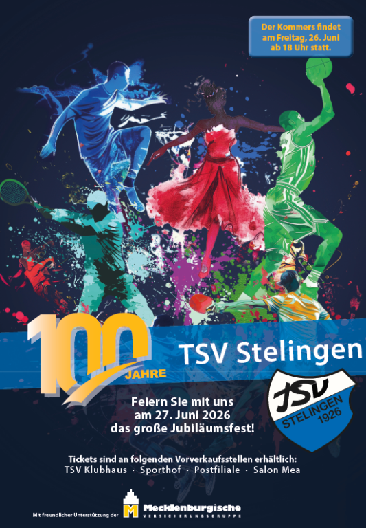 Am 26. und 27. Juni feiern wir 100 Jahre TSV Stelingen