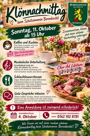 Klönnachmittag beim Schützenverein Berenbostel