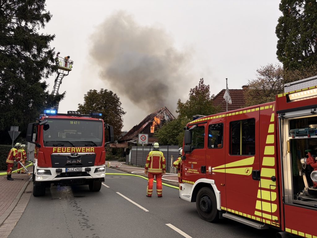 Dachstuhlbrand Osterwald Unterende